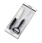 Kyocera FK-110WHCP10NBK universaalnoa ja koorija komplekt, nuga (11 cm tera) ja koorija, must