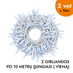 V&auml;li- ja sisekasutuseks valgusketid (k&uuml;lmvalged LED-pirnid) 20 m PROLED valge