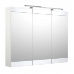 Peegelkapp valgustusega LED, IP44 Serena Retro, valge l&auml;ikiv, 100 cm, 1302711