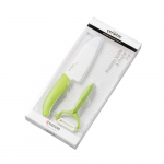 Kyocera FK140CP10NGR SANTOKU NUGA & KOORIJA komplekt, nuga (14 cm tera) ja koorija, roheline