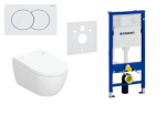 Peidetud raam, seinale riputatav WC, loputusnuppude komplekt Geberit AquaClean Alba Basic, 458.103.00.1+115.107.11.1+146.350.01.1