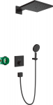Peidetud, termostaadiga du&scaron;is&uuml;steemi komplekt Hansgrohe Raindance E 27939670, must matt