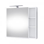 Peegliga seinakapp, Kroomitud LED-lamp Riva SV 70-6, Valge matt