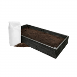 Puidust k&otilde;rgpeenar Bonus Orbis, 160x80x27cm bio mulla ja geotekstiilvoodriga, must