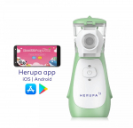 Herupa Smart Mesh Plus inhalaator koos rakenduse m&auml;nguga inhalatsiooni ajal