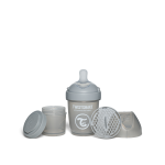 Twistshake Pro Double koolikutevastane lutipudel 180ml hall 79010