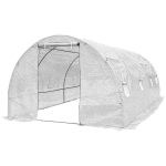 Kasvuhoone tugevdatud kilega, 10 m2, 2.5x4 m, valge
