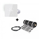 Warmset BLACK p&otilde;randak&uuml;tte matt + programmeeritav termostaat Feelspot WTH22.16 NEW WiFi