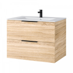 Vannitoa kapp kraanikausiga Riva SA 700-6, Sonoma Oak, mustad k&auml;epidemed