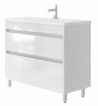 Vannitoakapp koos valamu LUTON LT-100 valge