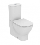 Horisontaalse v&auml;ljalaskeavaga seisev WC, kaanega pehme iste Ideaalne Standard Tesi T371701