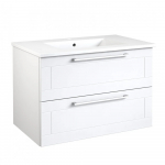 Alumine kapp sahtlitega, kraanikauss, k&auml;epidemed Serena Retro, valge l&auml;ikiv, 81 cm, 131135114