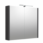 LED valgustusega peegelkapp, IP44 Kame Urban 2002505, hall matt, 80 cm