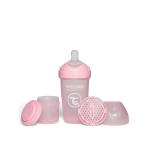 Twistshake koolikutevastane lutipudel Pro Double 260ml roosa 79024