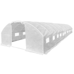 Kasvuhoone tugevdatud kilega, 40 m2, 4x10 m, valge