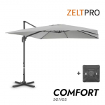 V&auml;likatusvarju komplekt Solid alusega Comfort Helehall