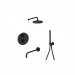 Varjatud termostaadiga vannis&uuml;steem tilaga Paffoni Light LIQ019NO-ZDUP094NO-ZSOF034NO