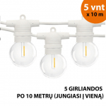 V&auml;litingimustesse m&otilde;eldud valguskett (LED pirnid) 50 m Glow valge