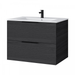 Vannitoa kapp kraanikausiga Riva SA 700-6, Woodflow Ash, K&auml;epidemed on mustad matid