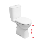 P&otilde;randal seisev tualettpott, k&otilde;rgendatud, horisontaalse &auml;ravooluga JIKA, H8236160000001+H8276130002421+H8932813000631