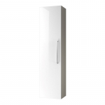 1 uksega majapidamiskapp Raguvos Baldai G-Line 12301211, valge l&auml;ikiv, kroomitud k&auml;epide 35 cm