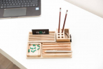 Wooden table organizer