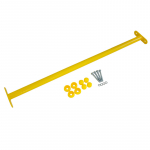 Metallist horisontaalne latt 125 cm, kollane
