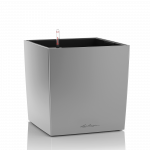 LECHUZA Cube Premium 40 Silver, 16368