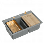 Valamu koos jaoturi ja l&otilde;ikelauaga Quadron MARC 120 HQC7650U5_PVDC1