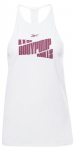 Naiste tennisetopp Reebok Les Mills Activchill Graphic BP Tank W - Valge