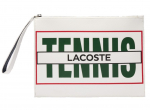 Lacoste Print Canvas Clutch - Valge