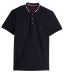 Meeste tennisepolo Tommy Hilfiger Mao Tipped Slim - Sinine
