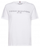 Naiste T-s&auml;rk Tommy Hilfiger Regular Corp Logo C-NK SS - Valge