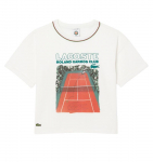 Naiste T-s&auml;rk Lacoste Roland-Garros Edition Jersey - Valge