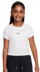 T&uuml;drukute T-s&auml;rk Nike Girls Sportswear Cropped - Valge