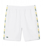 Meeste tennise&scaron;ortsid Lacoste Sportsuit Logo Stripe Tennis Shorts - Valge