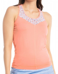 Naiste tennisetopp Lucky in Love Liberty In Love Blossom Tie Back Tank - Roosa