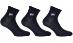 Tennisesokid Fila Quarter Plain Socks Mercerized Cotton 3P - Sinine