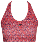 Topp Tommy Hilfiger Mid Intensity AOP Racer Bra - Roosa