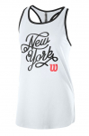 Naiste tennisetopp Wilson New York City Calligra Tech Tank W - Valge