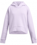T&uuml;drukute džemper Under Armour Girls UA Rival Fleece Crop Hoodie - Lilla