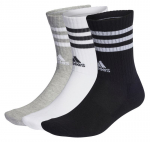 Tennisesokid Adidas 3-Stripes Cushioned Crew Socks 3P - Mitmev&auml;rviline