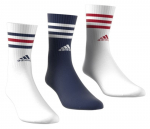 Tennisesokid Adidas 3-Stripes Cushioned Crew Socks 3P - Mitmev&auml;rviline