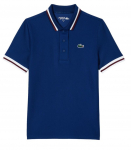 Naiste polos&auml;rk Lacoste Pique Contrast Striped Collar - Sinine