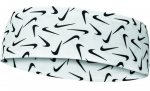 Peapael Nike Dri-Fit Fury Headband 3.0 Printed - Valge