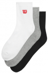 Tennisesokid Wilson Quarter Top Sock 3P - Mitmev&auml;rviline