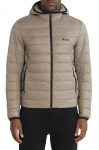 Meeste tennisejakk BOSS Water-Repellent Puffer Jacket With Branded Trims - Beež