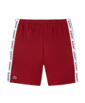 Meeste tennise&scaron;ortsid Lacoste Sportsuit Logo Stripe Tennis Shorts - Punane