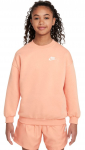 T&uuml;drukute džemper Nike Kids Sportswear Club Fleece Oversized - Oranž
