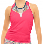 Naiste tennisetopp Lucky in Love Pretty in Ink Think Ink Bralette Tank - Roosa